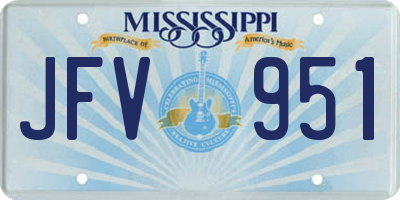 MS license plate JFV951