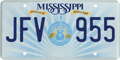 MS license plate JFV955