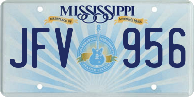 MS license plate JFV956