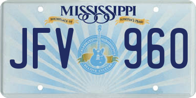 MS license plate JFV960