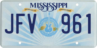 MS license plate JFV961