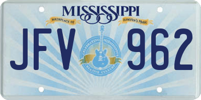 MS license plate JFV962