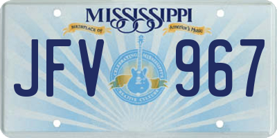 MS license plate JFV967