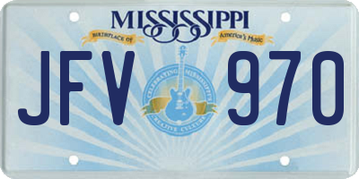 MS license plate JFV970