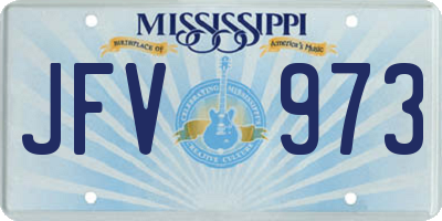 MS license plate JFV973