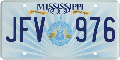 MS license plate JFV976