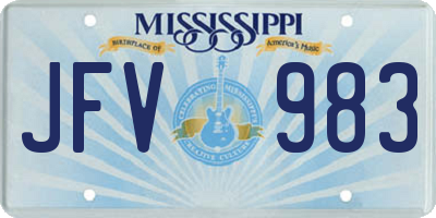 MS license plate JFV983