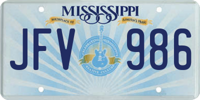 MS license plate JFV986
