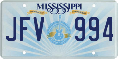 MS license plate JFV994