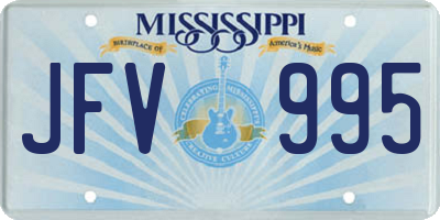 MS license plate JFV995