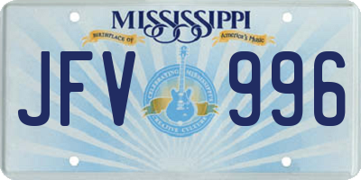 MS license plate JFV996