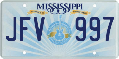 MS license plate JFV997