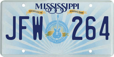 MS license plate JFW264