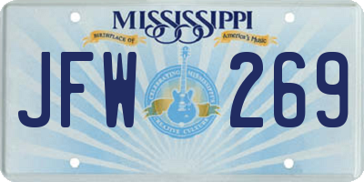 MS license plate JFW269