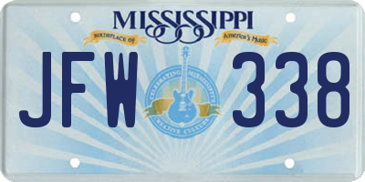 MS license plate JFW338