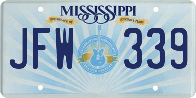 MS license plate JFW339