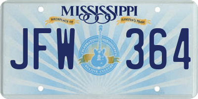 MS license plate JFW364