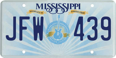 MS license plate JFW439