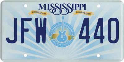 MS license plate JFW440