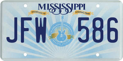 MS license plate JFW586