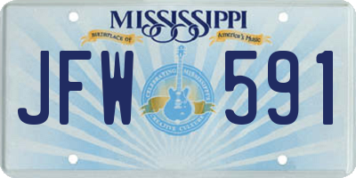 MS license plate JFW591