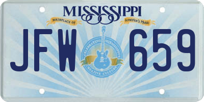 MS license plate JFW659