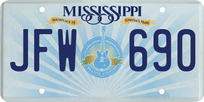 MS license plate JFW690