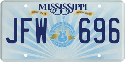MS license plate JFW696