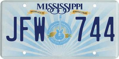 MS license plate JFW744