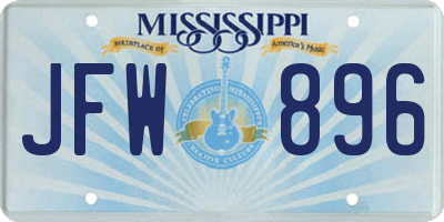 MS license plate JFW896