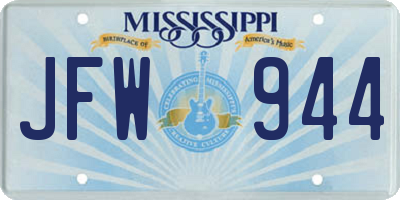 MS license plate JFW944