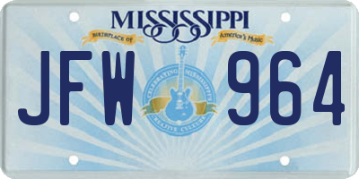 MS license plate JFW964