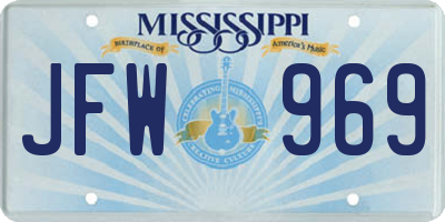 MS license plate JFW969