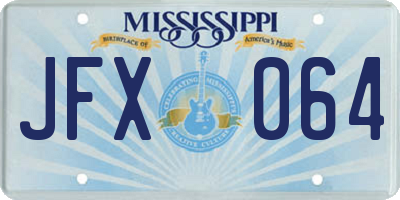 MS license plate JFX064