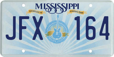 MS license plate JFX164