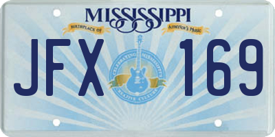 MS license plate JFX169
