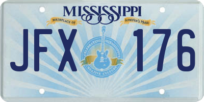 MS license plate JFX176