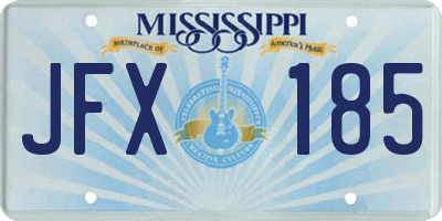 MS license plate JFX185