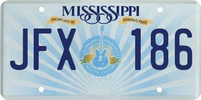 MS license plate JFX186
