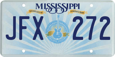 MS license plate JFX272