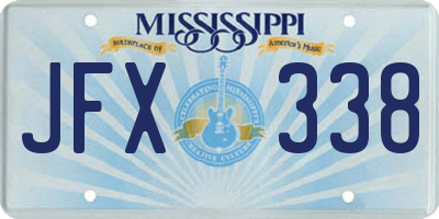 MS license plate JFX338