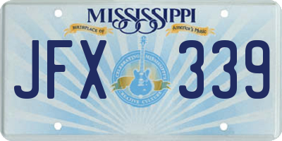 MS license plate JFX339