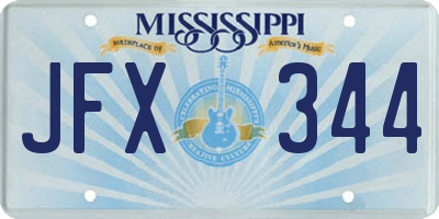 MS license plate JFX344