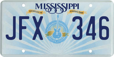 MS license plate JFX346