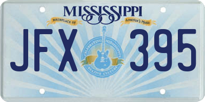 MS license plate JFX395