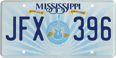MS license plate JFX396
