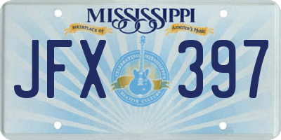 MS license plate JFX397