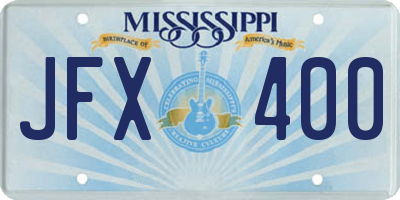 MS license plate JFX400