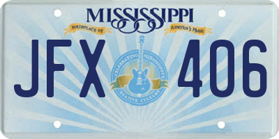 MS license plate JFX406