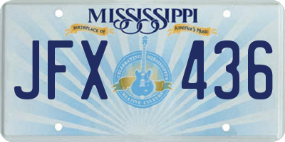 MS license plate JFX436